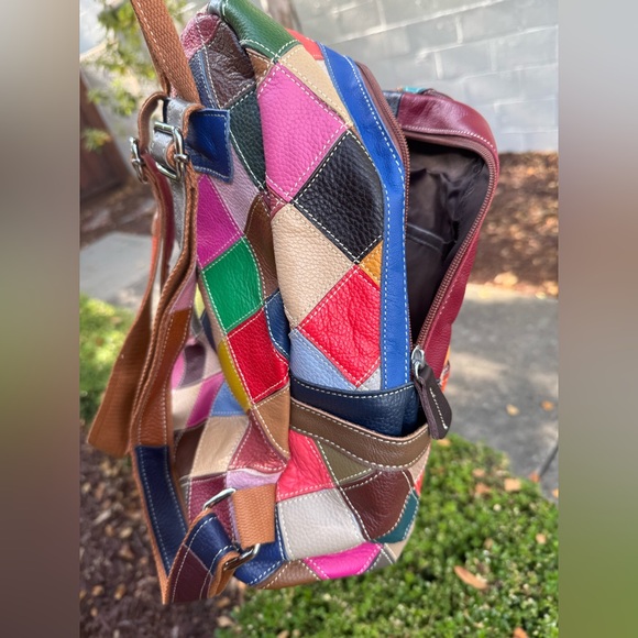 Colorful Patchwork Backpack - Picture 6 of 7